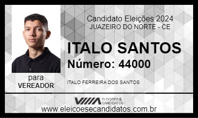 Candidato ITALO SANTOS 2024 - JUAZEIRO DO NORTE - Eleições