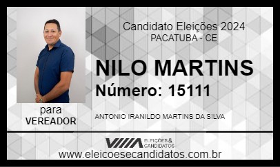 Candidato NILO MARTINS 2024 - PACATUBA - Eleições