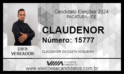 Candidato CLAUDENOR 2024 - PACATUBA - Eleições