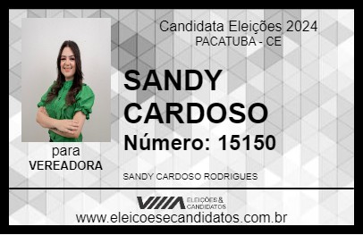 Candidato SANDY CARDOSO 2024 - PACATUBA - Eleições