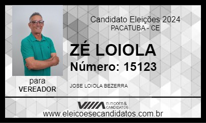 Candidato ZÉ LOIOLA 2024 - PACATUBA - Eleições