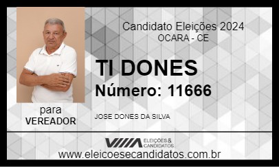 Candidato TI DONES 2024 - OCARA - Eleições