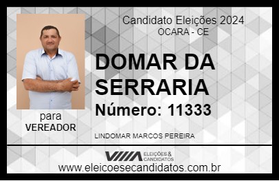 Candidato DOMAR DA SERRARIA 2024 - OCARA - Eleições