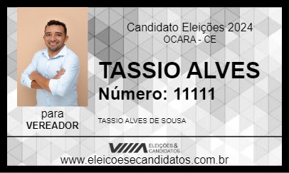 Candidato TASSIO ALVES 2024 - OCARA - Eleições