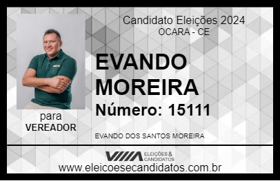 Candidato EVANDO MOREIRA 2024 - OCARA - Eleições