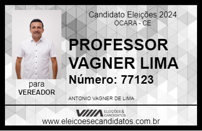 Candidato PROFESSOR VAGNER LIMA 2024 - OCARA - Eleições