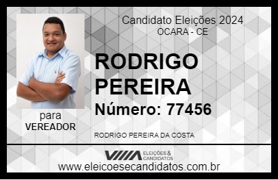 Candidato RODRIGO PEREIRA 2024 - OCARA - Eleições