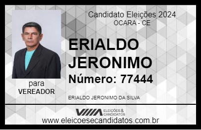 Candidato ERIALDO JERONIMO 2024 - OCARA - Eleições