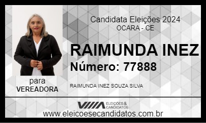 Candidato RAIMUNDA INEZ 2024 - OCARA - Eleições