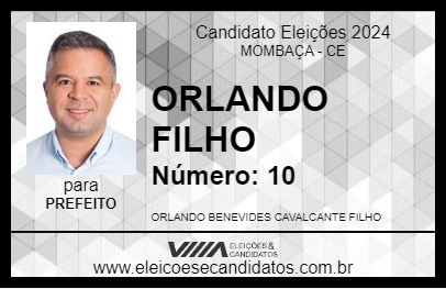 Candidato ORLANDO FILHO 2024 - MOMBAÇA - Eleições