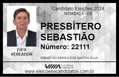 Candidato PRESBÍTERO SEBASTIÃO 2024 - MOMBAÇA - Eleições