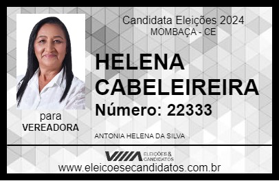 Candidato HELENA CABELEIREIRA 2024 - MOMBAÇA - Eleições