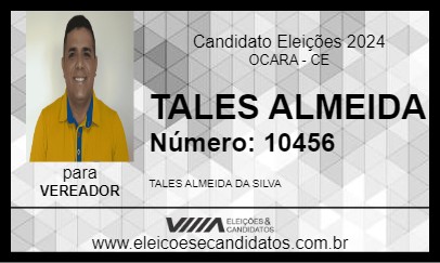 Candidato TALES ALMEIDA 2024 - OCARA - Eleições