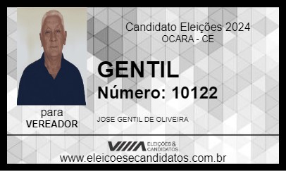 Candidato GENTIL 2024 - OCARA - Eleições