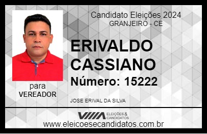 Candidato ERIVALDO CASSIANO 2024 - GRANJEIRO - Eleições