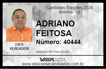 Candidato ADRIANO FEITOSA 2024 - IBIAPINA - Eleições