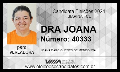 Candidato DRA JOANA 2024 - IBIAPINA - Eleições