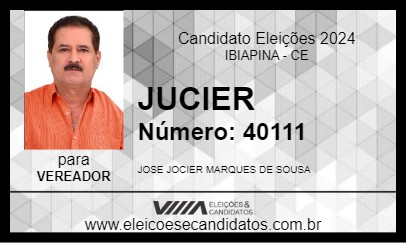 Candidato JUCIER 2024 - IBIAPINA - Eleições