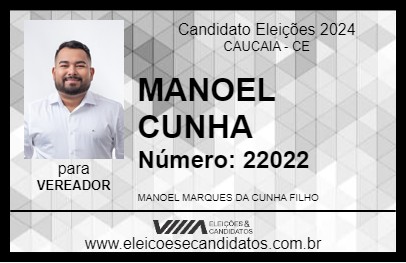 Candidato MANOEL CUNHA 2024 - CAUCAIA - Eleições