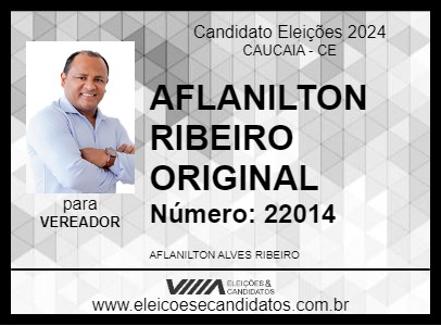 Candidato AFLANILTON RIBEIRO ORIGINAL 2024 - CAUCAIA - Eleições