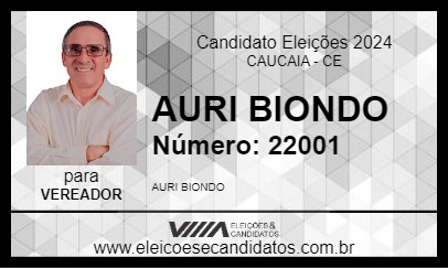 Candidato AURI BIONDO 2024 - CAUCAIA - Eleições