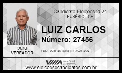 Candidato LUIZ CARLOS 2024 - EUSÉBIO - Eleições