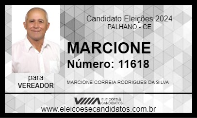 Candidato MARCIONE 2024 - PALHANO - Eleições