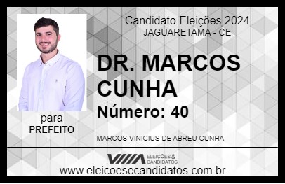 Candidato DR. MARCOS CUNHA 2024 - JAGUARETAMA - Eleições