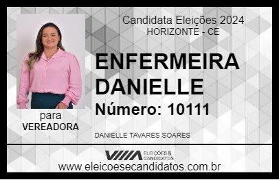 Candidato ENFERMEIRA DANIELLE 2024 - HORIZONTE - Eleições