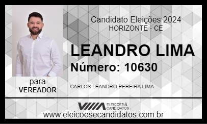 Candidato LEANDRO LIMA 2024 - HORIZONTE - Eleições