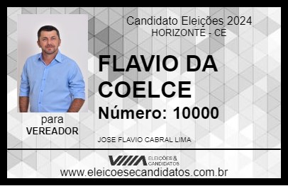 Candidato FLAVIO DA COELCE 2024 - HORIZONTE - Eleições