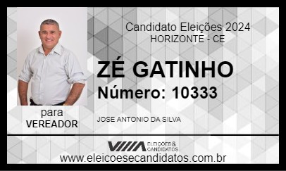 Candidato ZÉ GATINHO 2024 - HORIZONTE - Eleições