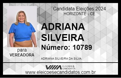 Candidato ADRIANA SILVEIRA 2024 - HORIZONTE - Eleições