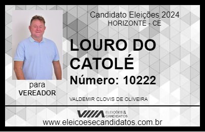 Candidato LOURO DO CATOLÉ 2024 - HORIZONTE - Eleições