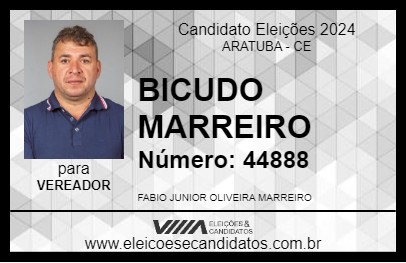 Candidato BICUDO MARREIRO 2024 - ARATUBA - Eleições