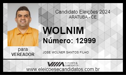 Candidato WOLNIM 2024 - ARATUBA - Eleições