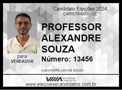 Candidato PROFESSOR ALEXANDRE SOUZA 2024 - CAPISTRANO - Eleições