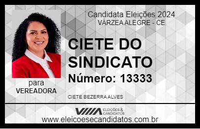 Candidato CIETE DO SINDICATO 2024 - VÁRZEA ALEGRE - Eleições