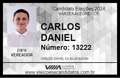 Candidato CARLOS DANIEL 2024 - VÁRZEA ALEGRE - Eleições