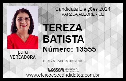 Candidato TEREZA BATISTA 2024 - VÁRZEA ALEGRE - Eleições