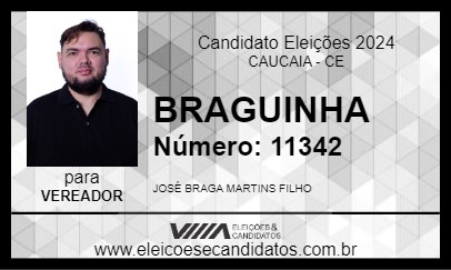 Candidato BRAGUINHA 2024 - CAUCAIA - Eleições