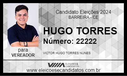 Candidato HUGO TORRES 2024 - BARREIRA - Eleições