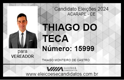 Candidato THIAGO DO TECA 2024 - ACARAPE - Eleições