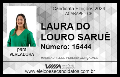 Candidato LAURA DO LOURO SARUÊ 2024 - ACARAPE - Eleições