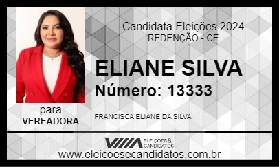 Candidato ELIANE SILVA 2024 - REDENÇÃO - Eleições