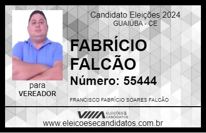 Candidato FABRÍCIO FALCÃO 2024 - GUAIÚBA - Eleições