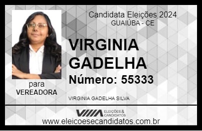 Candidato VIRGINIA GADELHA 2024 - GUAIÚBA - Eleições