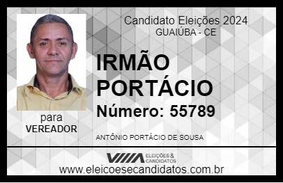 Candidato IRMÃO PORTÁCIO 2024 - GUAIÚBA - Eleições