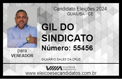 Candidato GIL DO SINDICATO 2024 - GUAIÚBA - Eleições