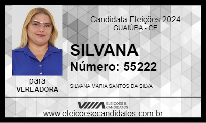 Candidato SILVANA 2024 - GUAIÚBA - Eleições